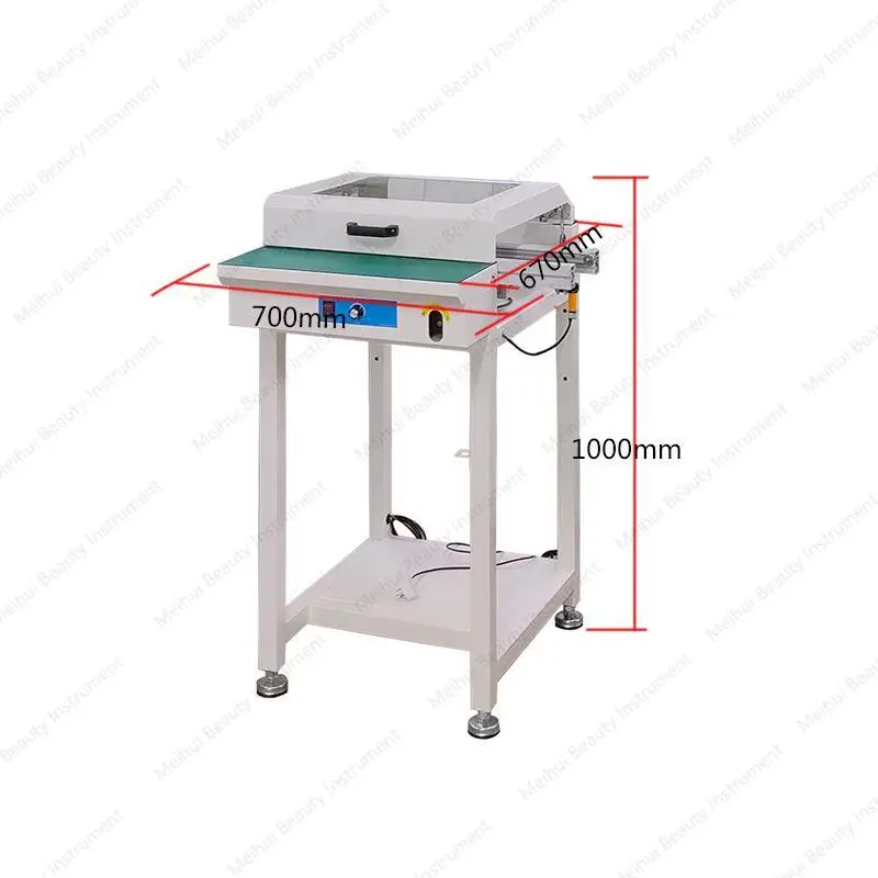 طاولة توصيل SMT مع غطاء غبار مع ناقل زجاج شبكي مرئي 0.6 متر ناقل لوحة دوائر منضدة العمل