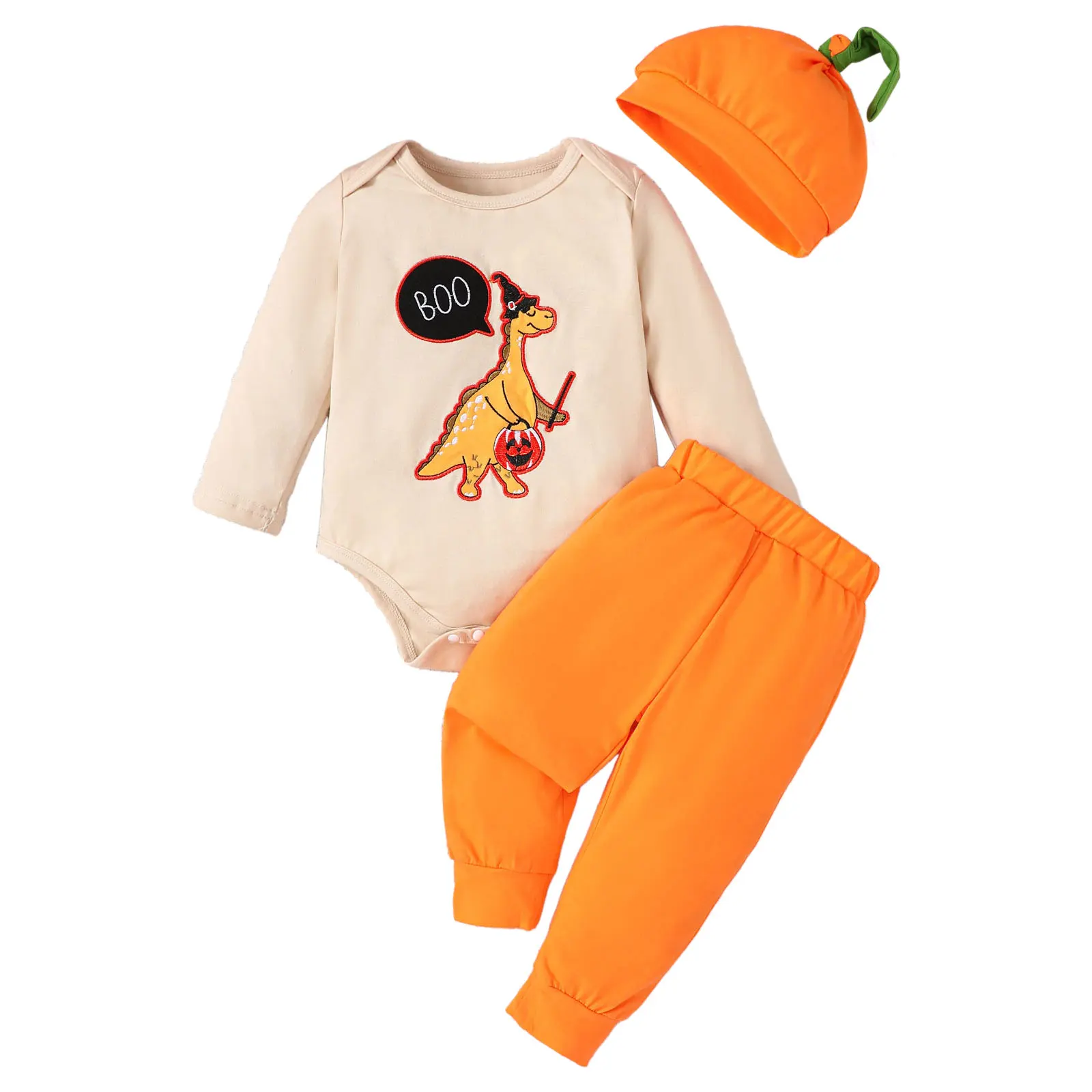 

Baby Boy Knitted Outfits Toddler Baby Girl Boy Halloween Outfit Pumpkin Long Sleeve Sweatshirt Tops Pants Set 2Pcs Winter Pant