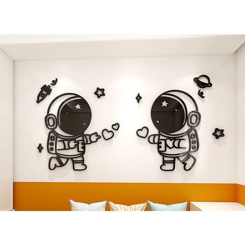 

Kawaii Astronaut 3D Wall Sticker Spaceman Acrylic Stickers Home Decor Accessories Cartoon Astronaut Bedroom Kids Room Decoration