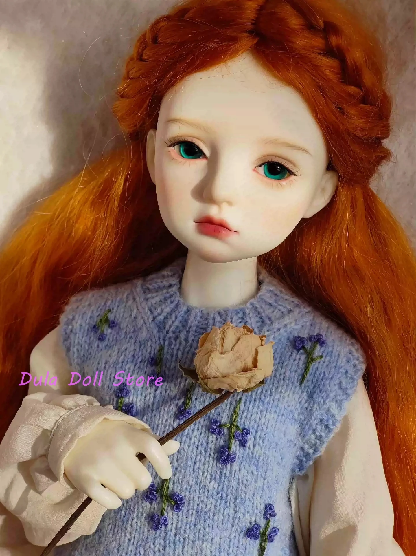 Dula Doll Clothes Dress Cotton sweater vest long skirt Blythe Qbaby ob24 ob22 1/6 6 points body