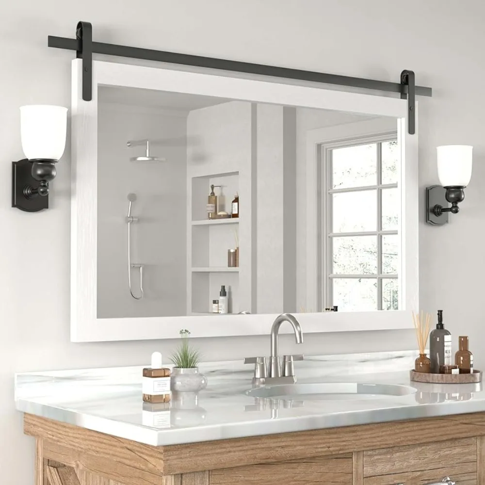 

Shower Mirror With Lighting Barn Door Style Decor Living Room Entryway Bedroom Mirrors Toilet Mirror With Led Light for Bathroom