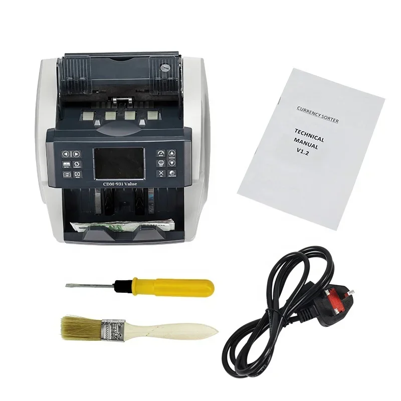 Value Money Counter Machine USD EUR GBP Multi-currency Banknote Cash Bill Counting Detector