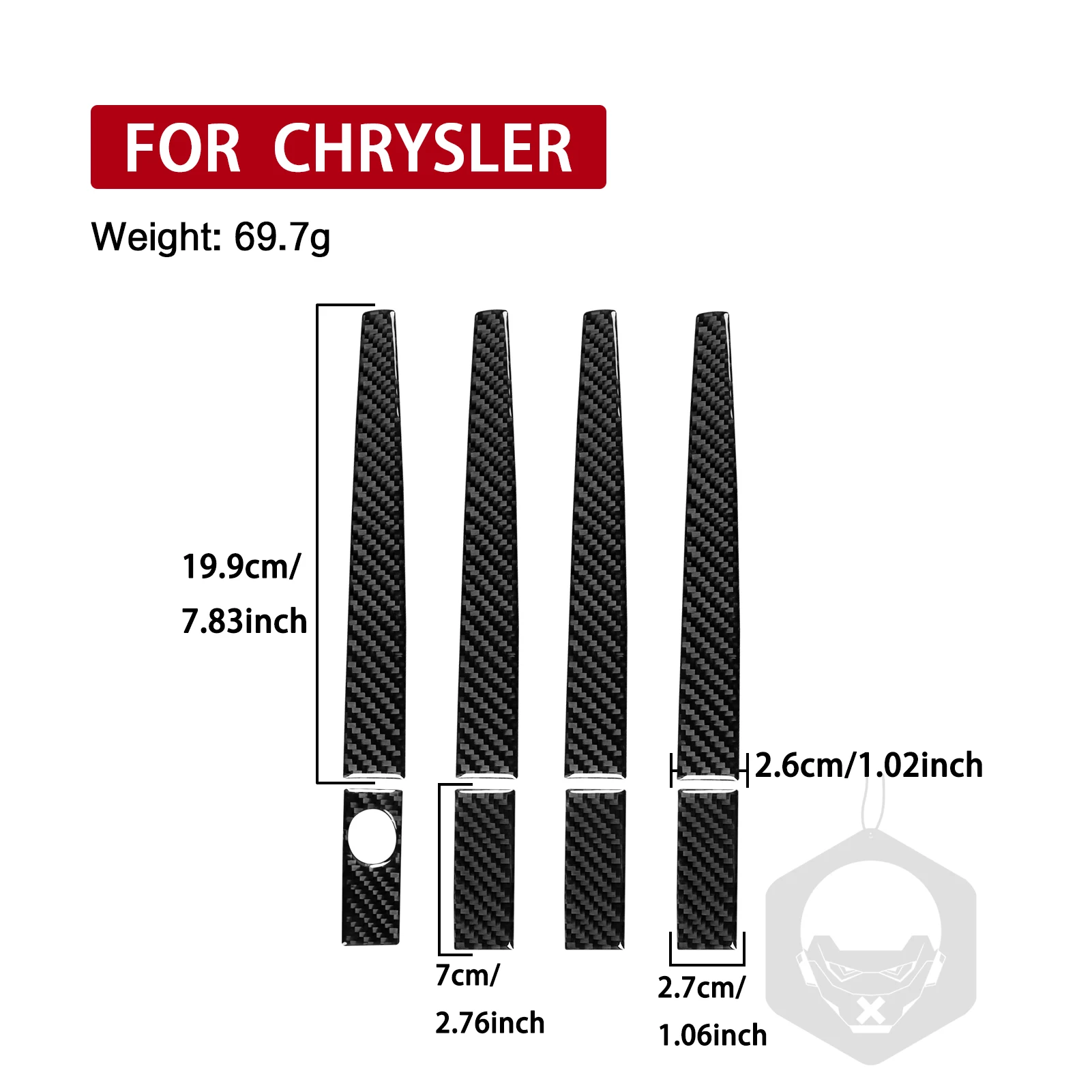 For Chrysler 200 2011—2014 Car Accessories Carbon Fiber Exterior Outer Puller Handle Panel Cover Trim Sticker Modification
