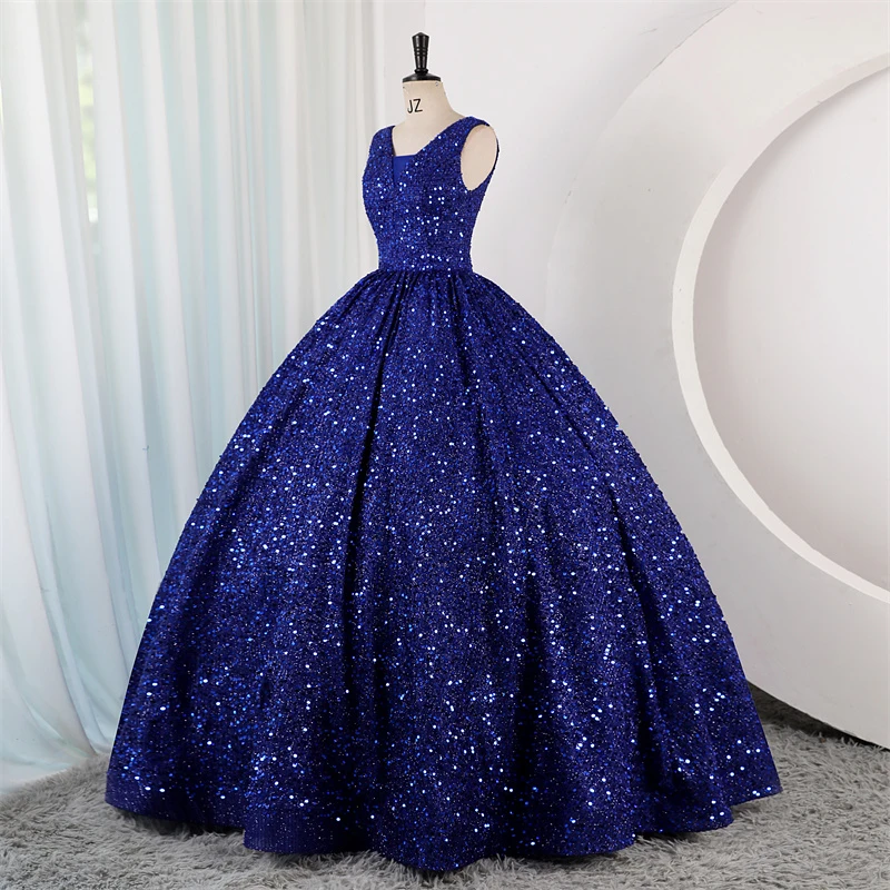 Glitzernde Partykleider Shinny 15 Quinceanera-Kleider Ballkleid Elegante Pailletten 15-jährige Kleider für Quinceanera Maßgeschneidert