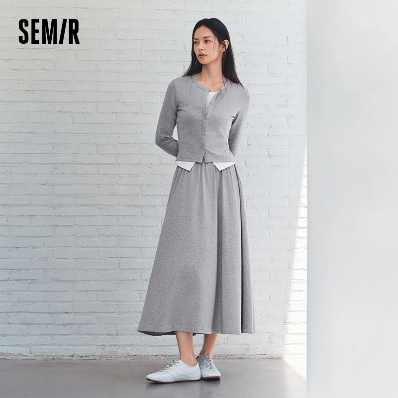 Women's Cropped Top and Long Skirt Two-Piece Set for Fall 2026