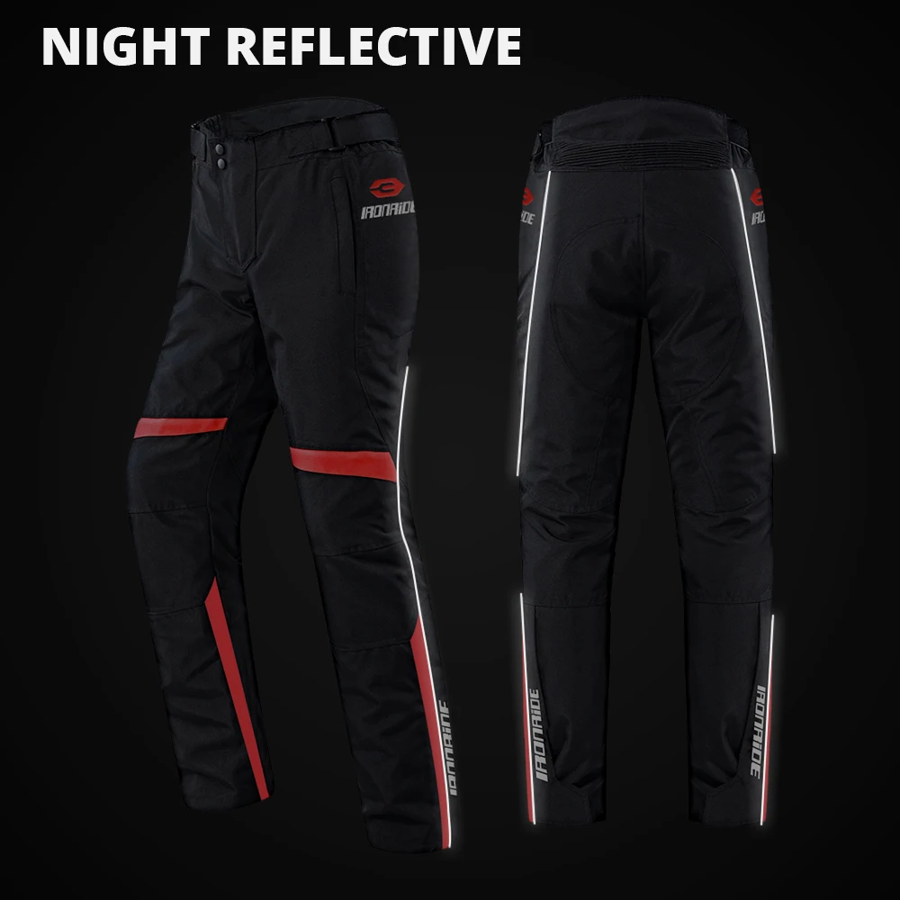 I pantaloni da motociclista da uomo sono caldi, traspiranti, antipioggia, riflettenti, per moto fuoristrada e pantaloni da equitazione anticaduta