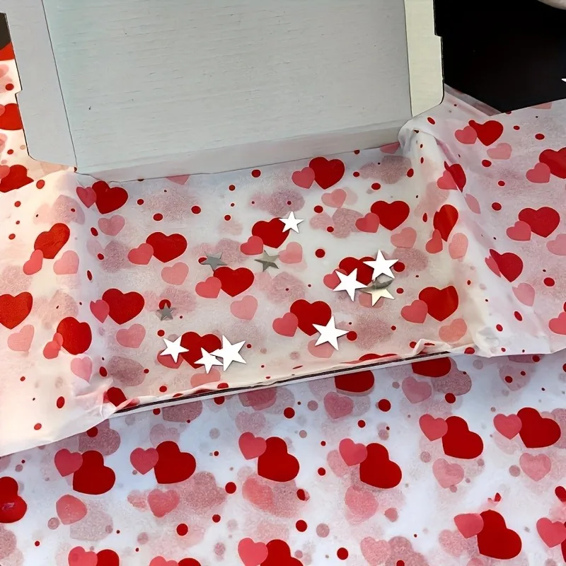 

Romantic Red Heart Print Wrapping Paper: Valentine’s Day/Women’s Day Sweet Gift Packaging, Romantic Party Decor & Love Gift Wrap