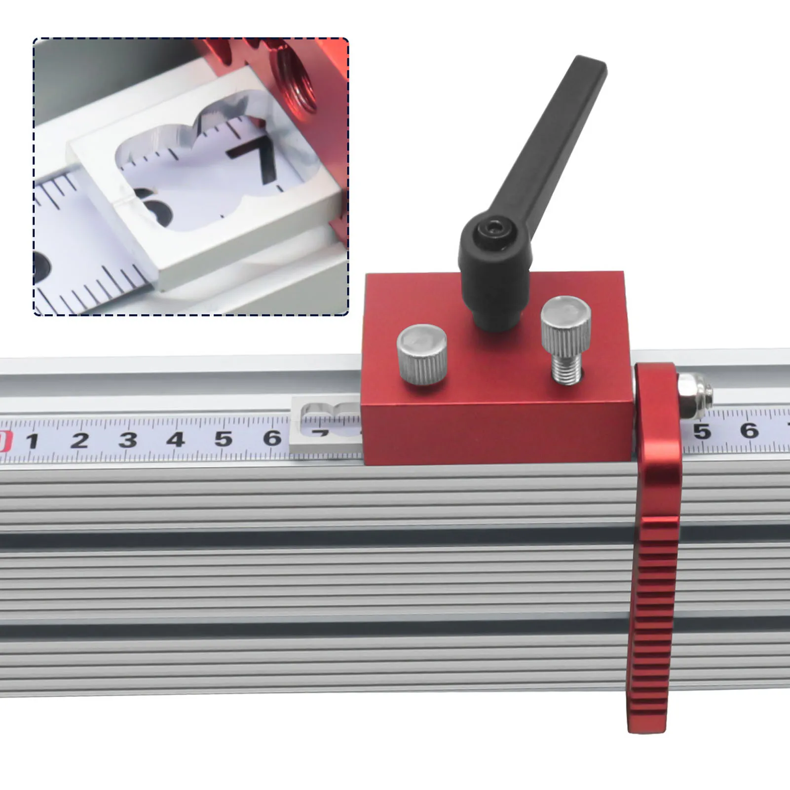 Stop Fence  Stop T Track Fence Stop Fence  Stop Aluminum Alloy T Track Limit Stop Type 75 Accessory for Woodworking