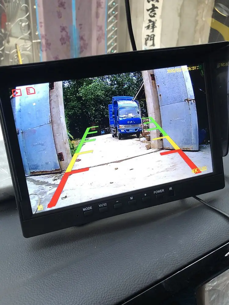 7-inch achteruitrijmonitor, achteruitrijcamera, achteruitrijcamera voor rijdende achteruitrijbewakingscamera, geschikt voor vrachtwagen, vrachtwagen, bus - afbeelding 2