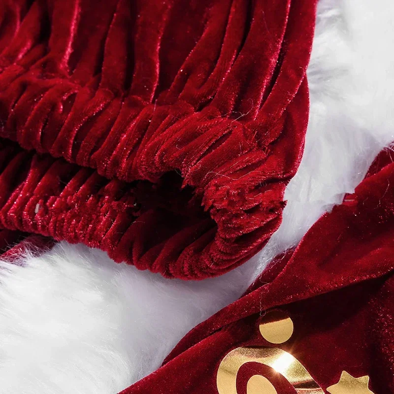 Vestido rojo clásico de lujo para mujer, disfraz de Papá Noel para fiesta de Navidad, disfraz de actuación MN3