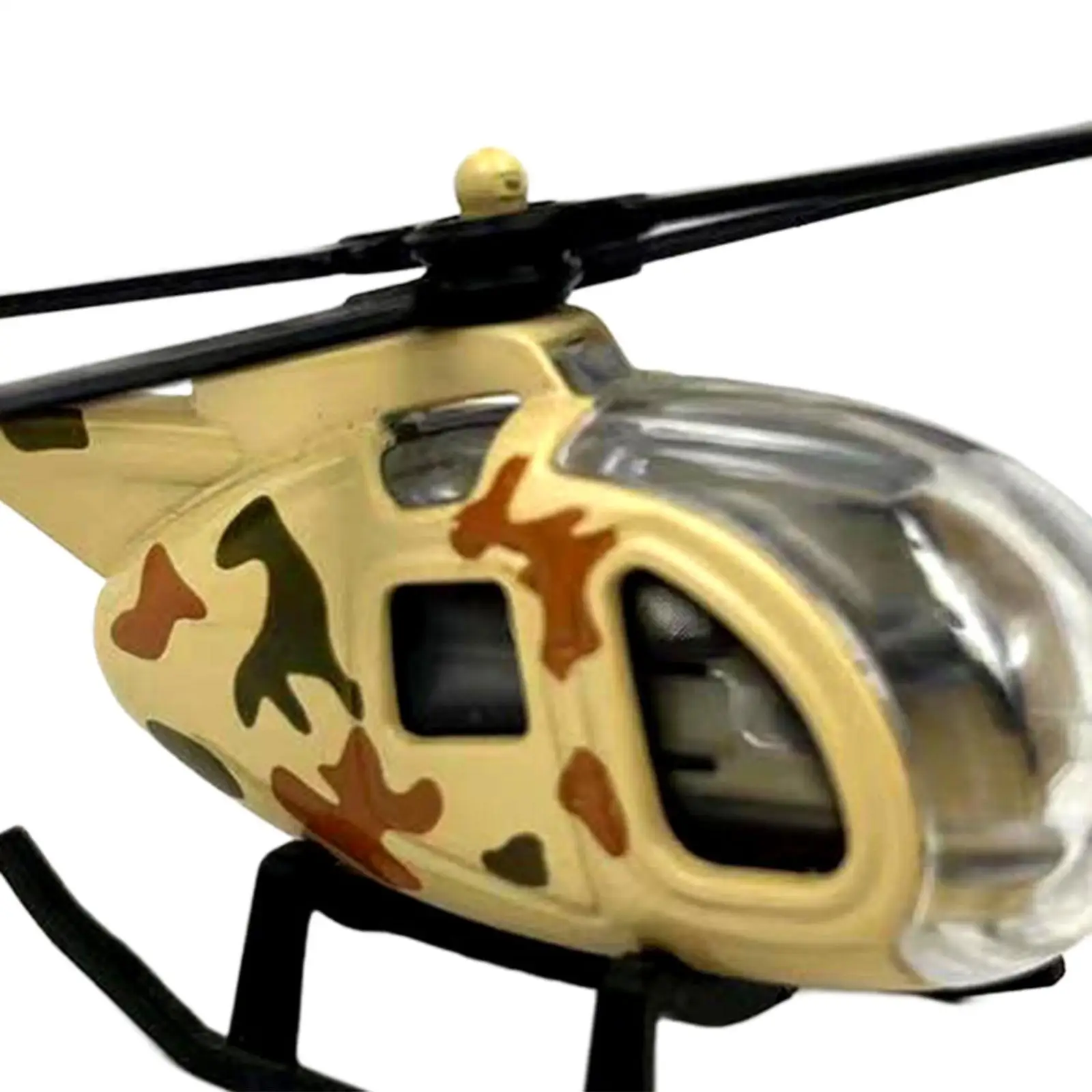 Kleine Gegoten Lichtmetalen Helikopter Vakantie Cadeau Desktop Display Vliegtuig Speelgoed