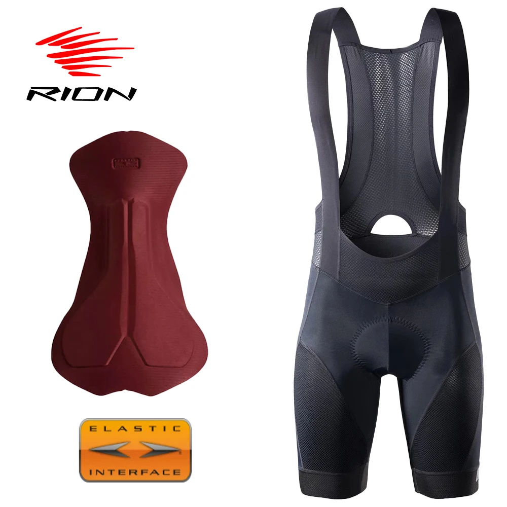 RION Cycling Shorts Men Bib Shorts Breathable MTB Mountain Bike Cycling Braces Tights Bicycle Wear Nice Men Elastic Interface