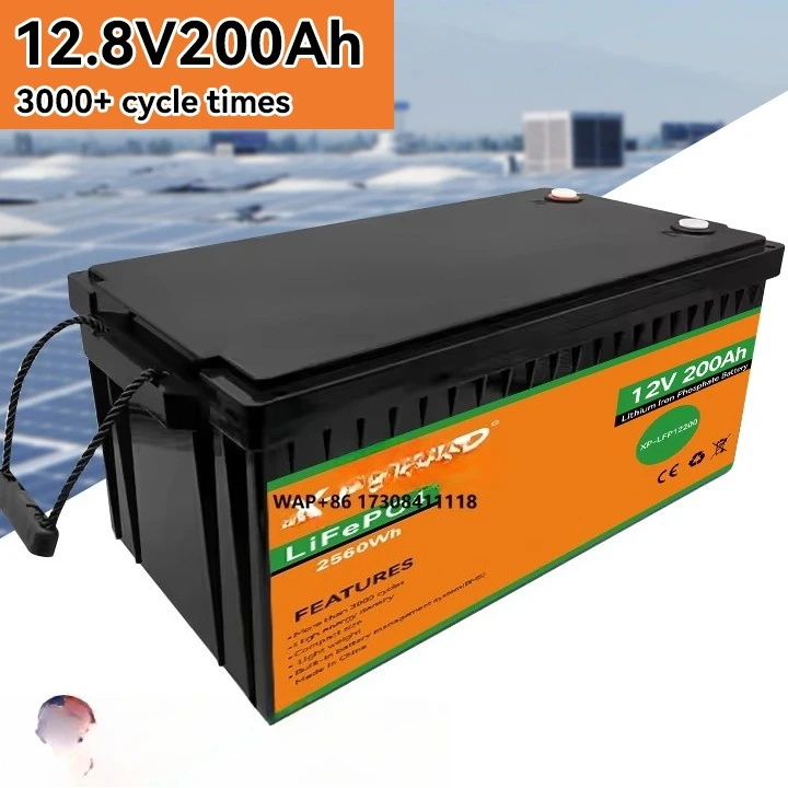 

12V LiFePO4 BMS Battery 200Ah 5-Year Lifespan Energy Storage Solution for RV Marine Backup Power US EU Lithium Ion Packs
