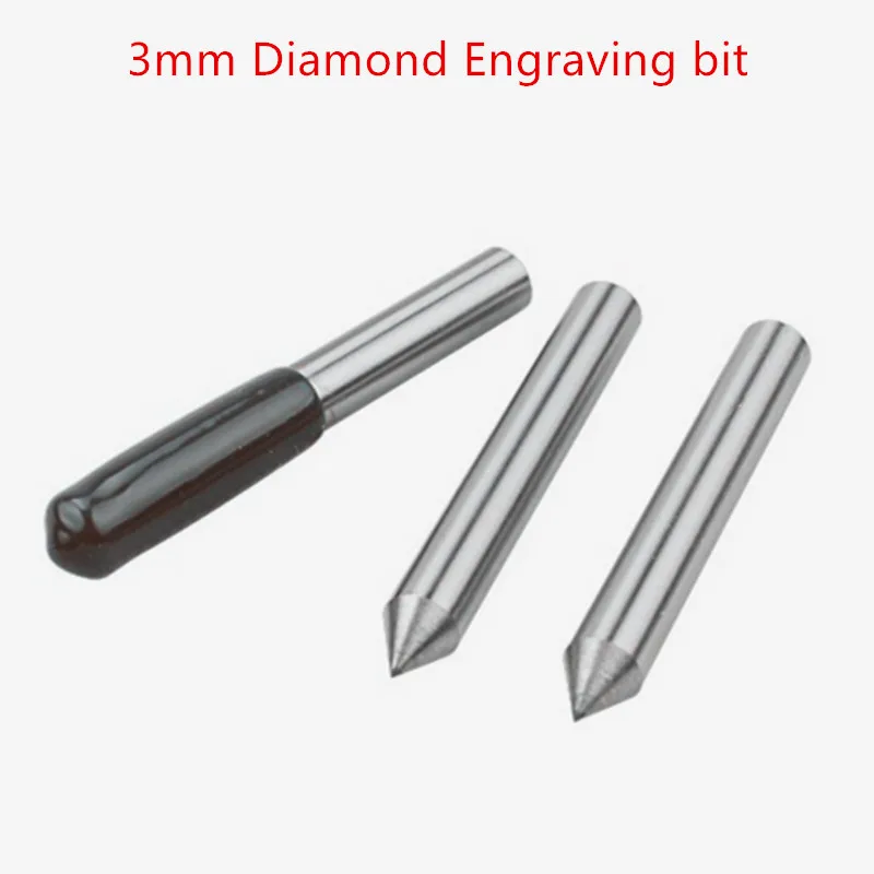 1pc 3.175mm 6mm Diamond Point Engraving Cutters CNC Milling Cutter for Metal Stone Circuit Board Engraver Bits Engraving Tools
