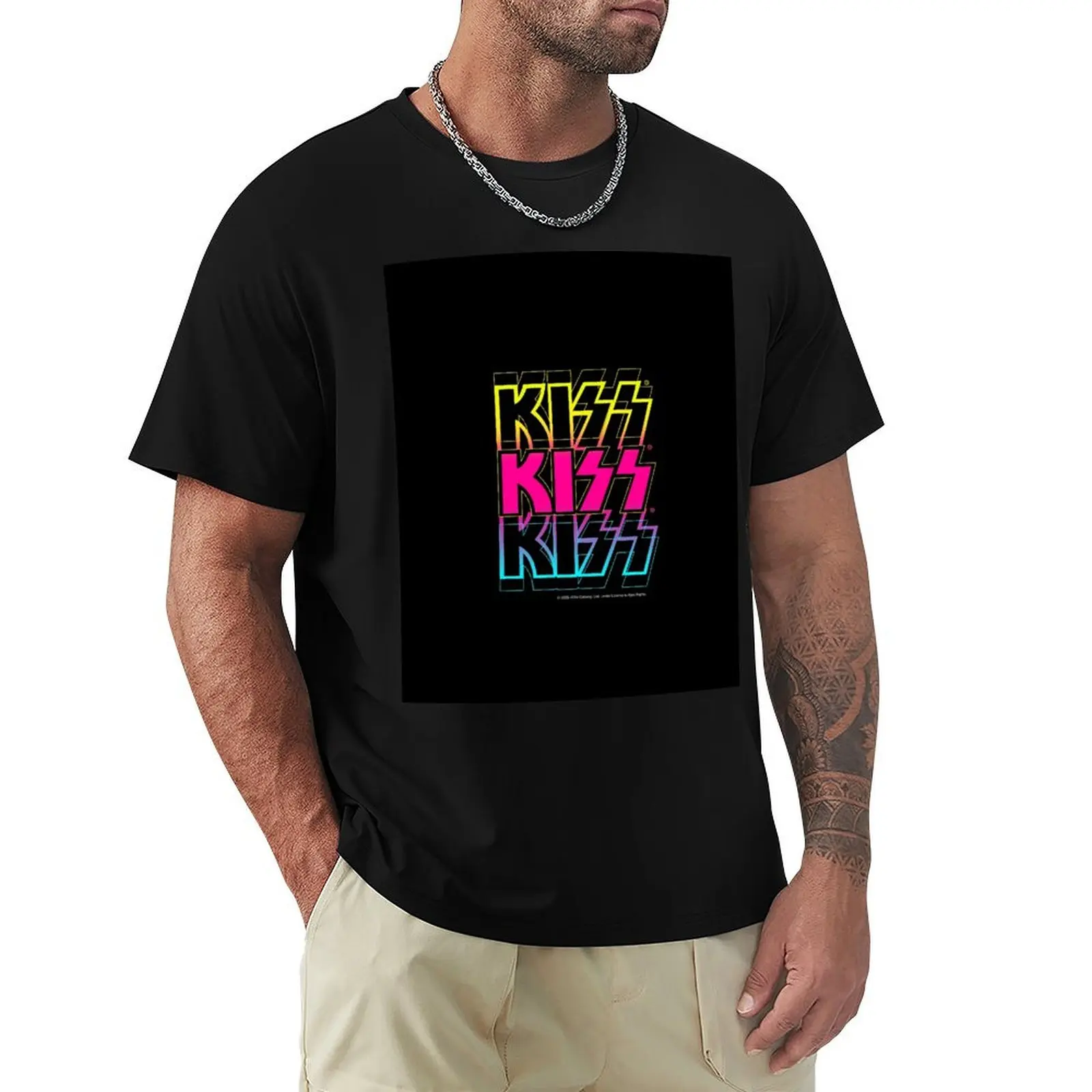 

KISS Neon Trail Design T-Shirt tees boys whites oversized t shirt sublime t shirts for men graphic