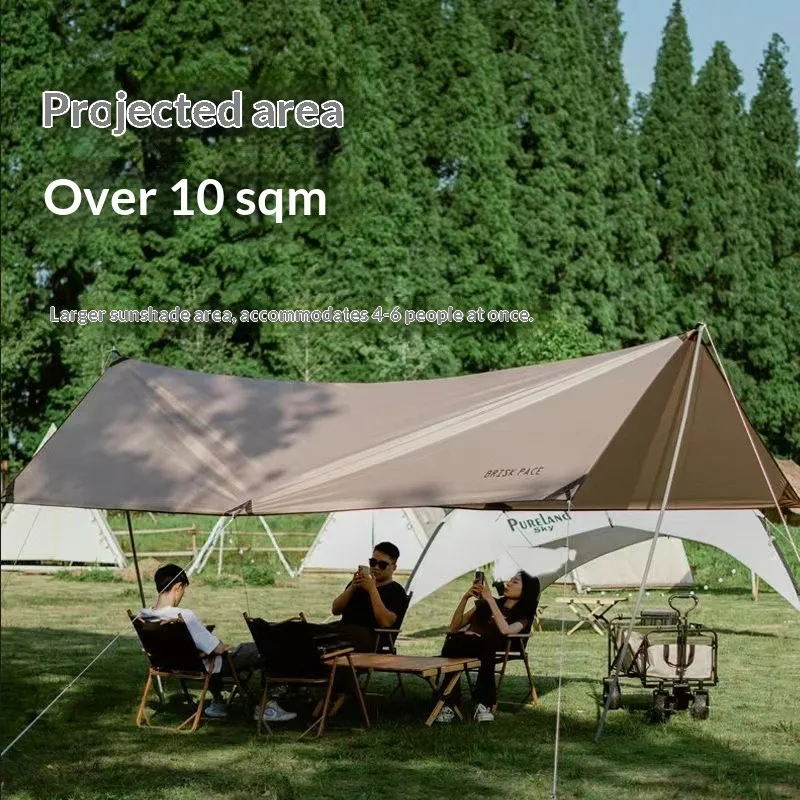 

Ultralight Camping Sun Canopy Shelter Waterproof UV Protection Portable Beach Picnic Awning Hexagonal Canopy Tent Pergola