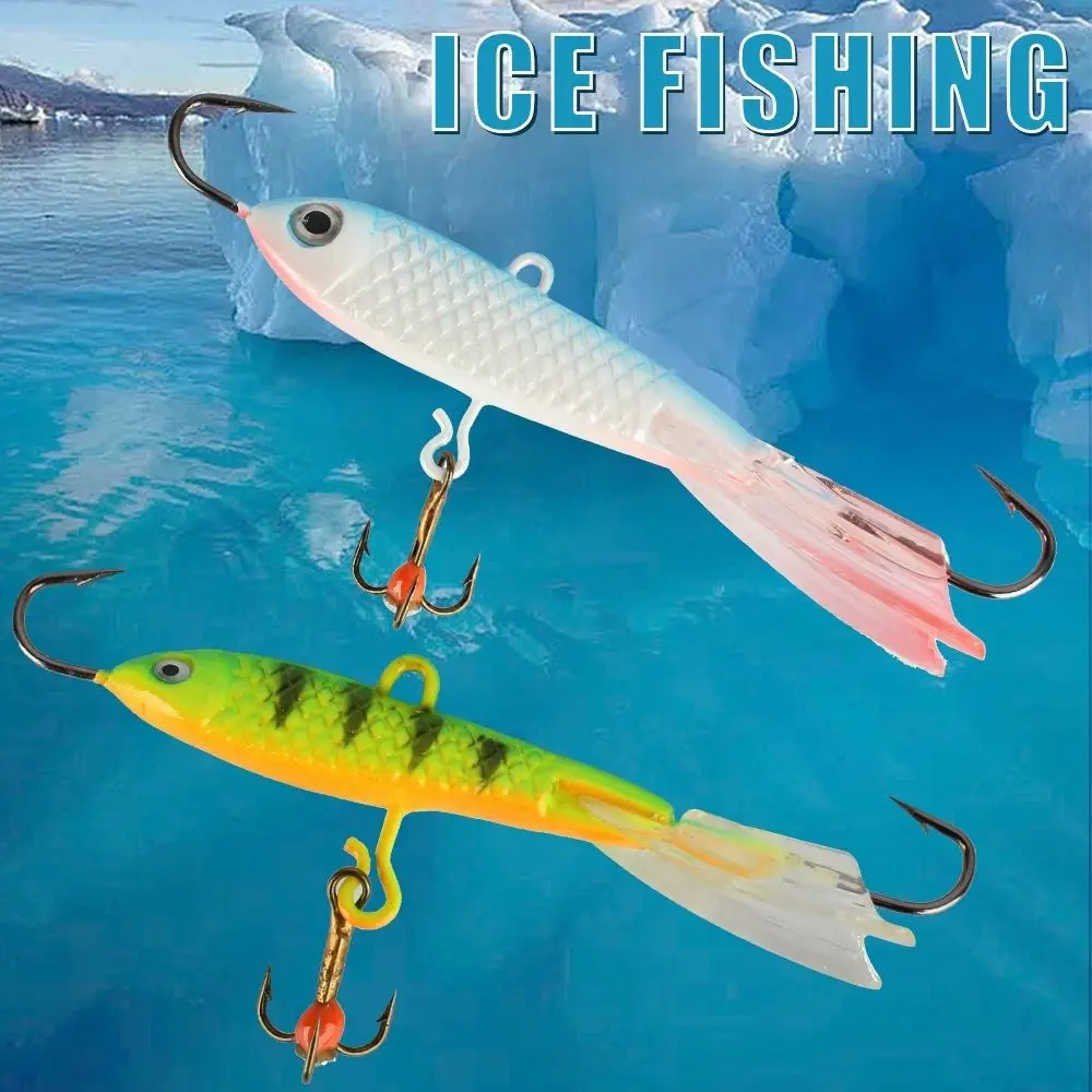 12g/7cm Winter Ice Fishing Lure AD-Sharp Jigging Ice Fishing Lure 4styles Walleye Lead Hard Hook High Quality