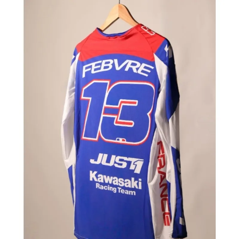 Kawasaki Adam Cianciaru # 13 réplique moto tout-terrain maillot à manches longues Supercross 25 nouveau sport respirant séchage rapide haut