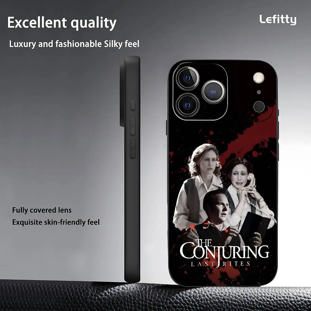 حافظة هاتف فيلم The C-Conjuring L-Last Rites لهاتف آيفون 17 16 15 14 13 12 11 Pro Max Plus Mini Black Frosted Soft Shell Funda