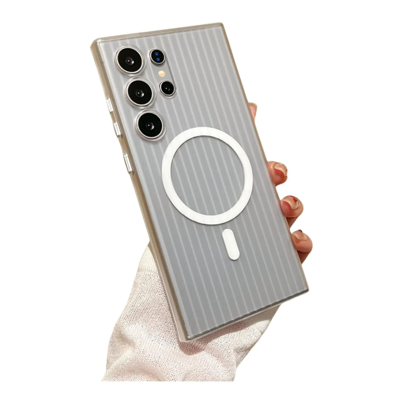 

Ultra-Slim Magnetic Hard PC Case for Samsung Galaxy S25/S25 Plus/S25 Ultra – Transparent, Shockproof