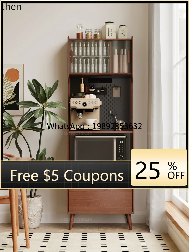 

U2 solid wood dining side cabinet integrated cabinet against the wall large capacity storage coffee cabinet