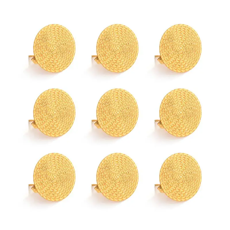 10pcs Stainless Steel Earrings Base With Hole Geometric Polygonal Stud Earring Posts Connector For DIY Jewelry Making Supplies