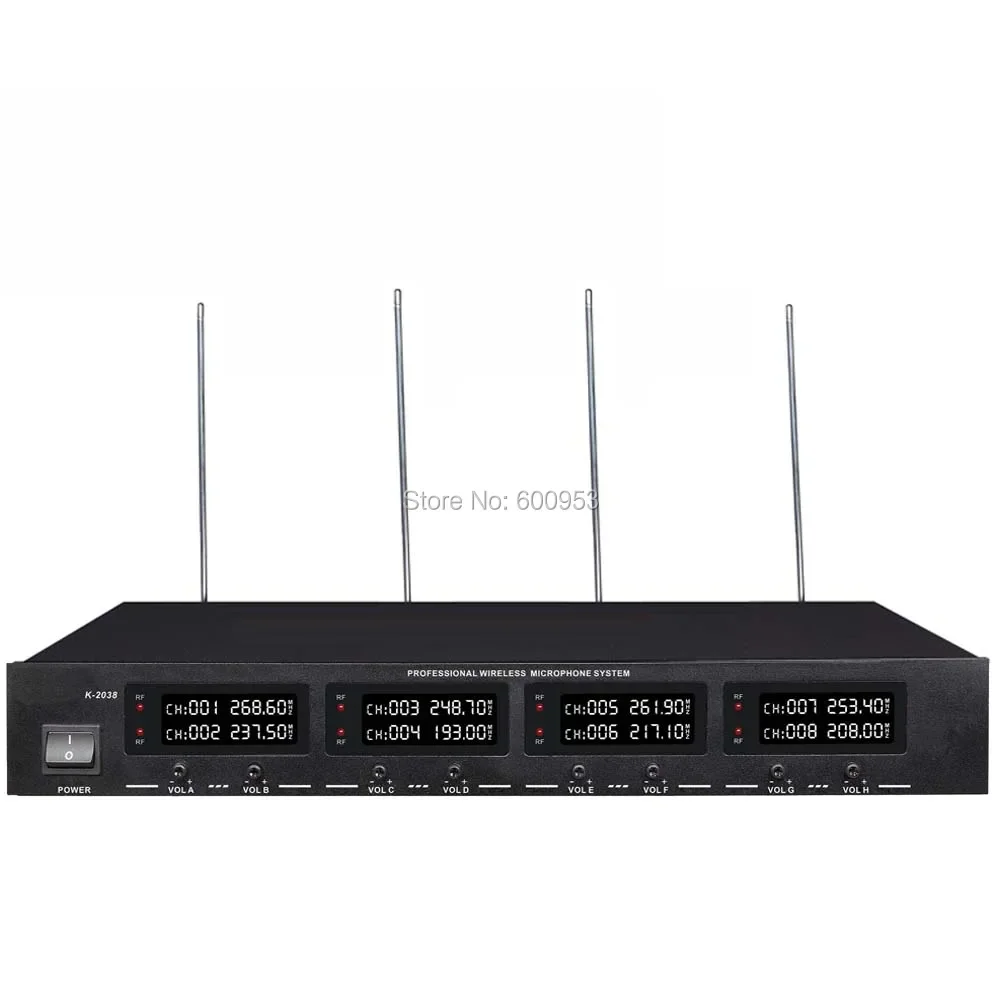First-Class Digital Wireless Meeting Conference Audio Microphone Mic System - with 4 Desktop Gooseneck 4 Handheld Mic