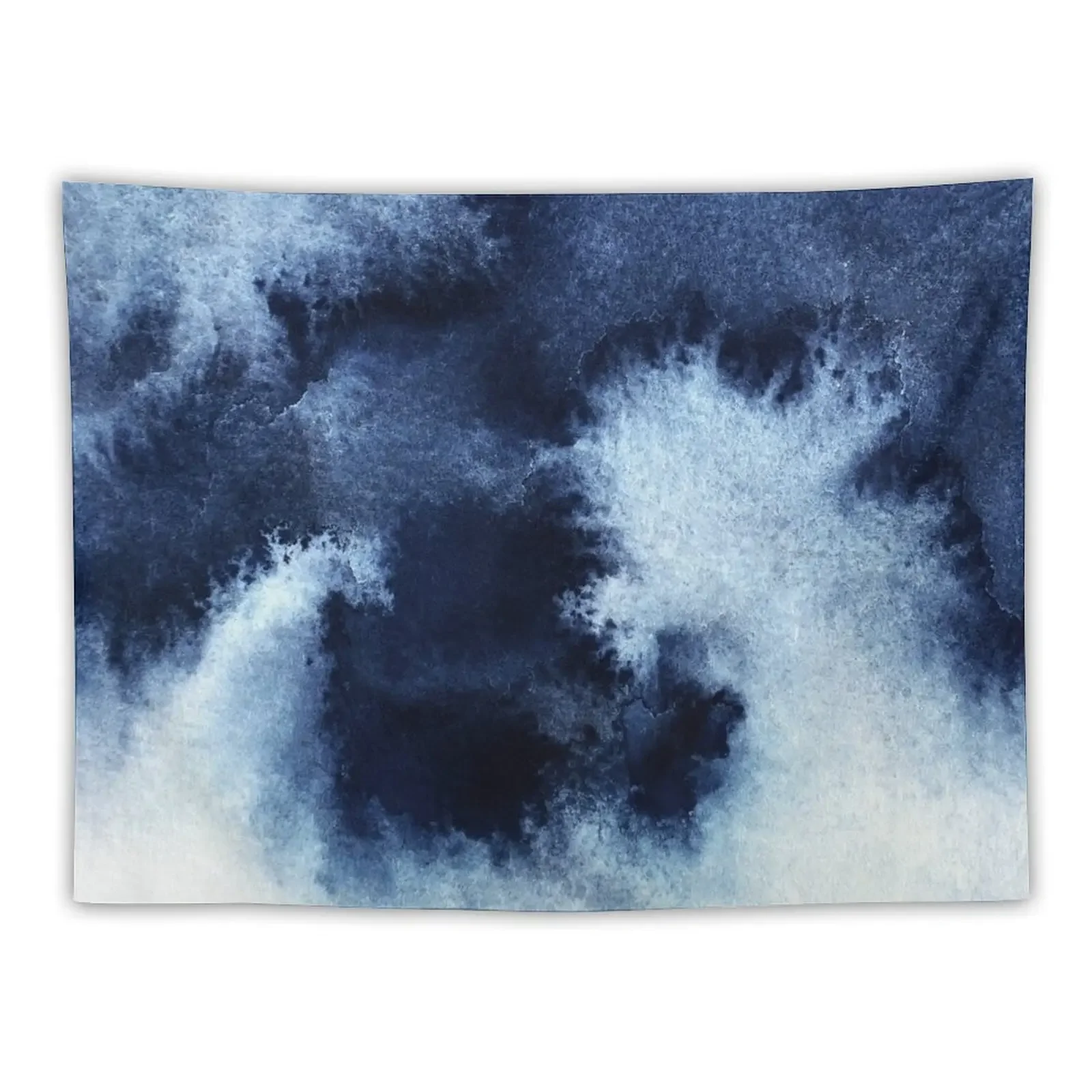 

Indigo Nebula, Blue Abstract Painting Tapestry Decoration Aesthetic Aesthetics For Room Tapestry