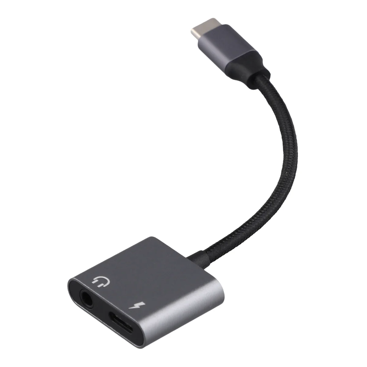POP-l2-In-1 USB C para 3,5 mm/Tipo C Adaptador de áudio Aux PD60W Carregamento rápido Áudio Aux Fone de ouvido