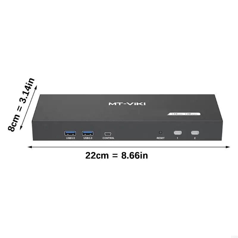 Switch KVM a doppio monitor per 2 computer con supporto USB 6.0 4K 60Hz Controllo scelta rapida e uscita 45BD 45BD