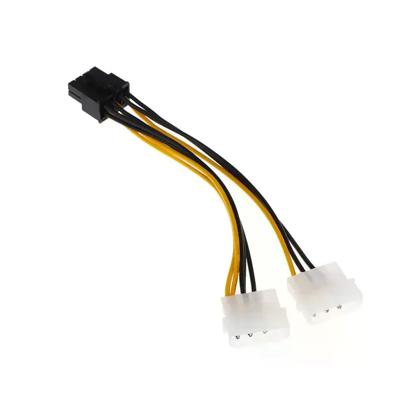 Graphics Card 8Pin Male To Dual 4Pin Female Video Card Power Cord 8 Pin PCI Express To Dual 4 Pin Molex Power Cable