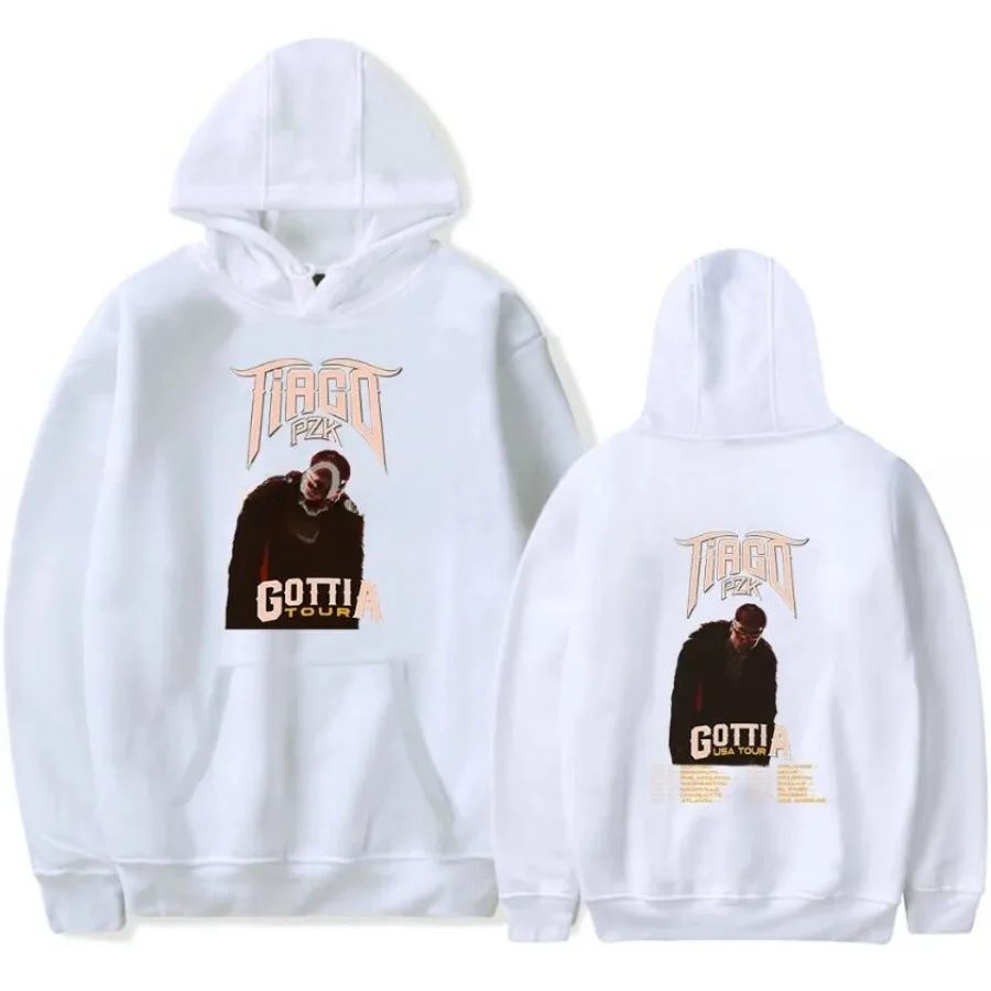 Rapper Tiago PZK GOTTI A Tour Oversized Women/Men Hoodie Sweatshirt Streetwear Hip Hop Pullover Hooded Jacket Male Tracksuit