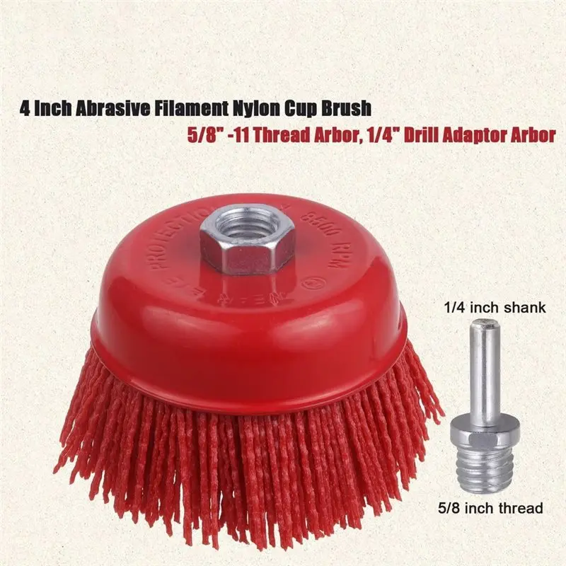 N96R Nylon Bristle Cup Brush 4