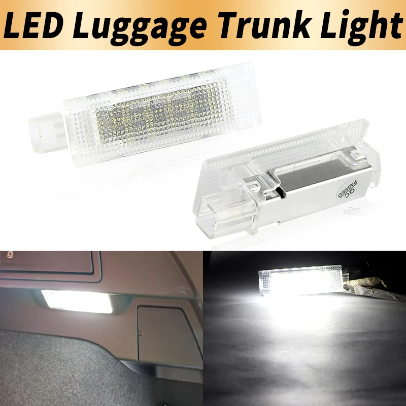2PCS White LED Luggage Box Trunk Lights Canbus For Alfa Romeo 166 1999-2007 147 2000-2010 156 2001-2005 Giulietta 2010-2020 159