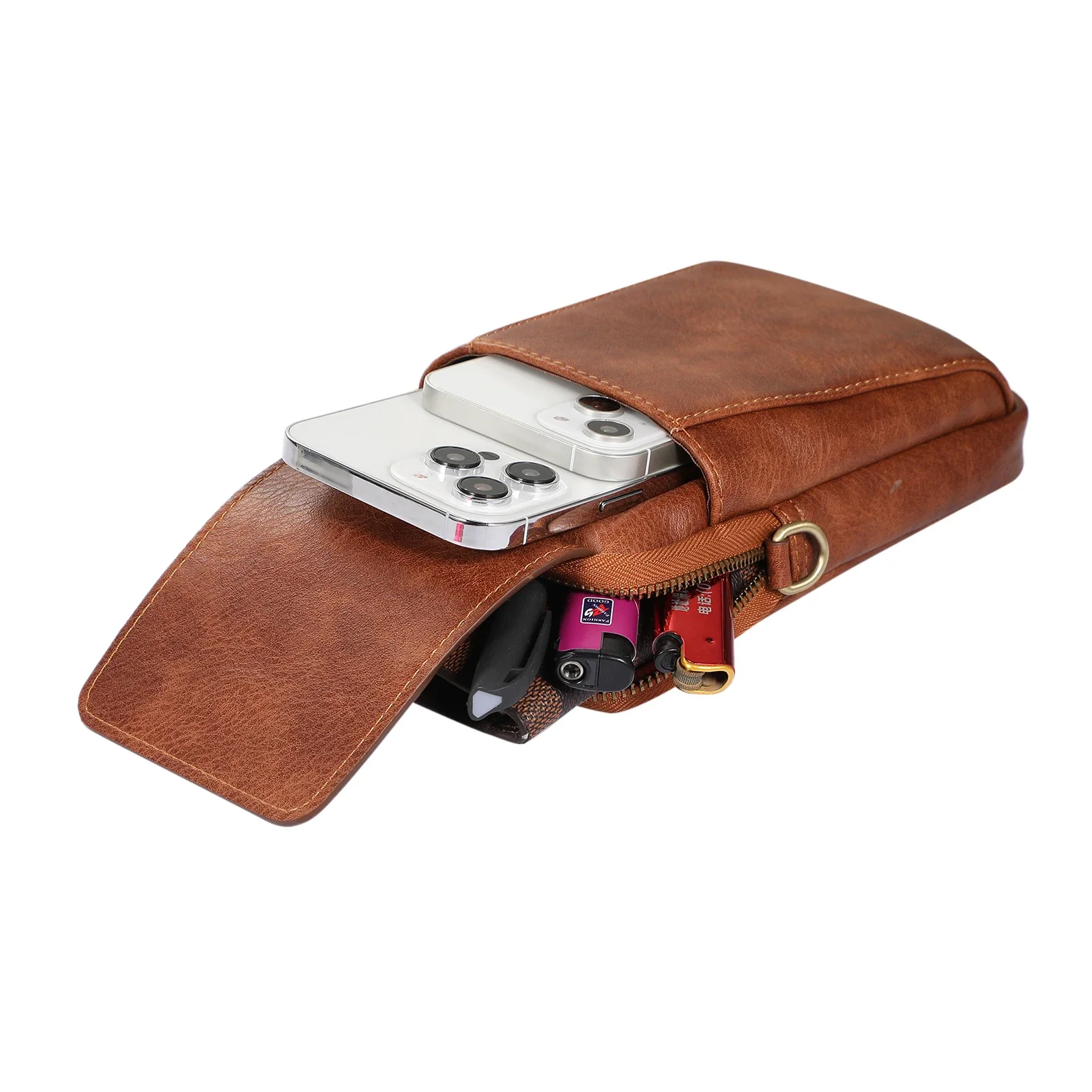 PU Leather Phone Bag Pouch with Waist Bags Belt Clip Wallet Bag for Mobile phone,such as iPhone Samsung Huawei Xiaomi Redmi