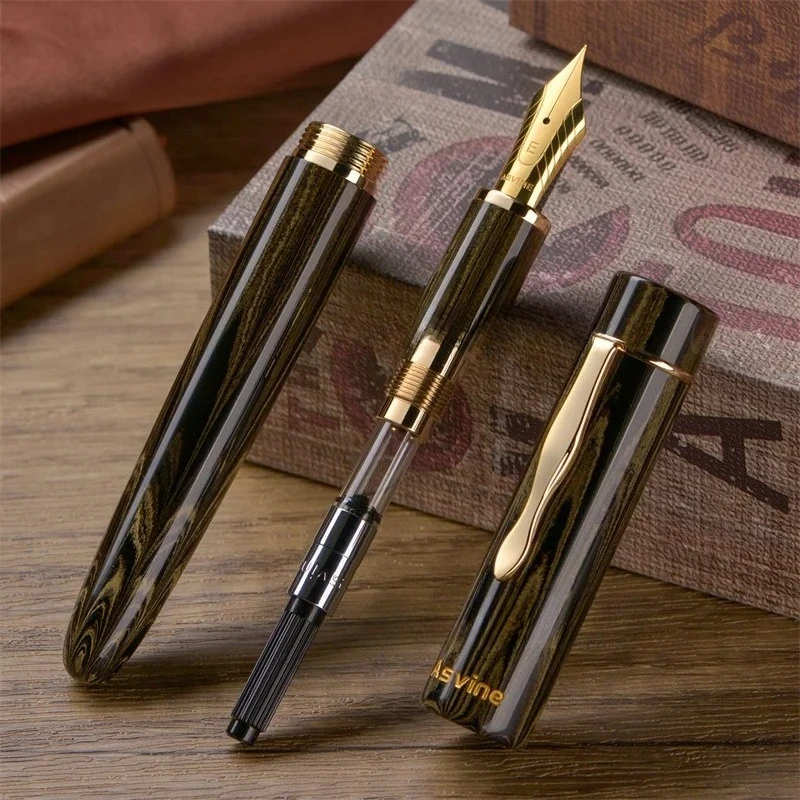 

Перовая ручка Asvine C2000 Classic Ebonite Cumberland из твердой резины No 8 EF/F/M/1,1,1 наконечник, гладкая студенческая канцелярская ручка для письма