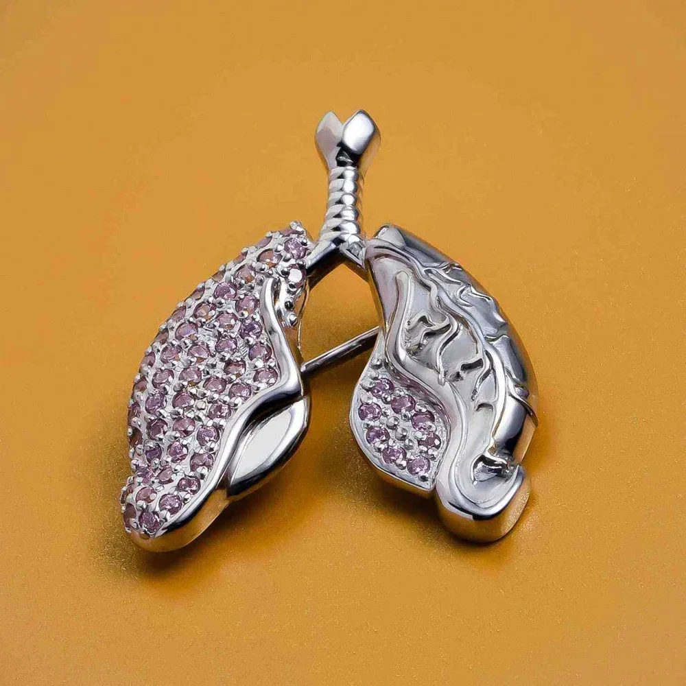 DCARZZ دبابيس الرئة والكلى الطبية دبابيس علم الأحياء التشريح مجوهرات التلبيب على ظهره شارة الطب لممرضة الطبيب