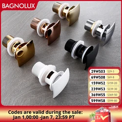 Bagnolux-lavabo de latón dorado y negro para el baño, escurridor cuadrado emergente, antiincrustante, fácil de limpiar, tubería de cocina, accesorios