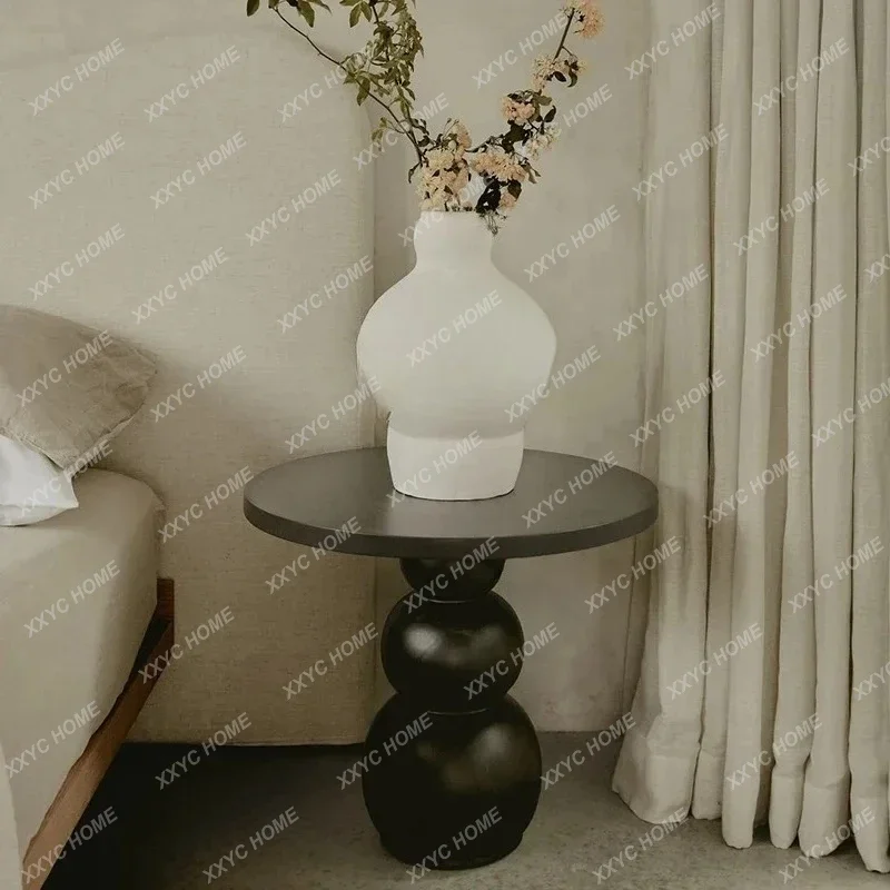 

Прикроватный столик DVCouch в стиле ретро, черный, маленький, круглый, для гостиной или спальни