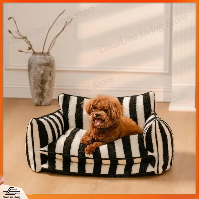 Winter Warm Cat Bed Soft Plush Pet Sofa Nest Comfortable Sleeping House for Small Medium Dogs Cats Puppy Kennel Cushion