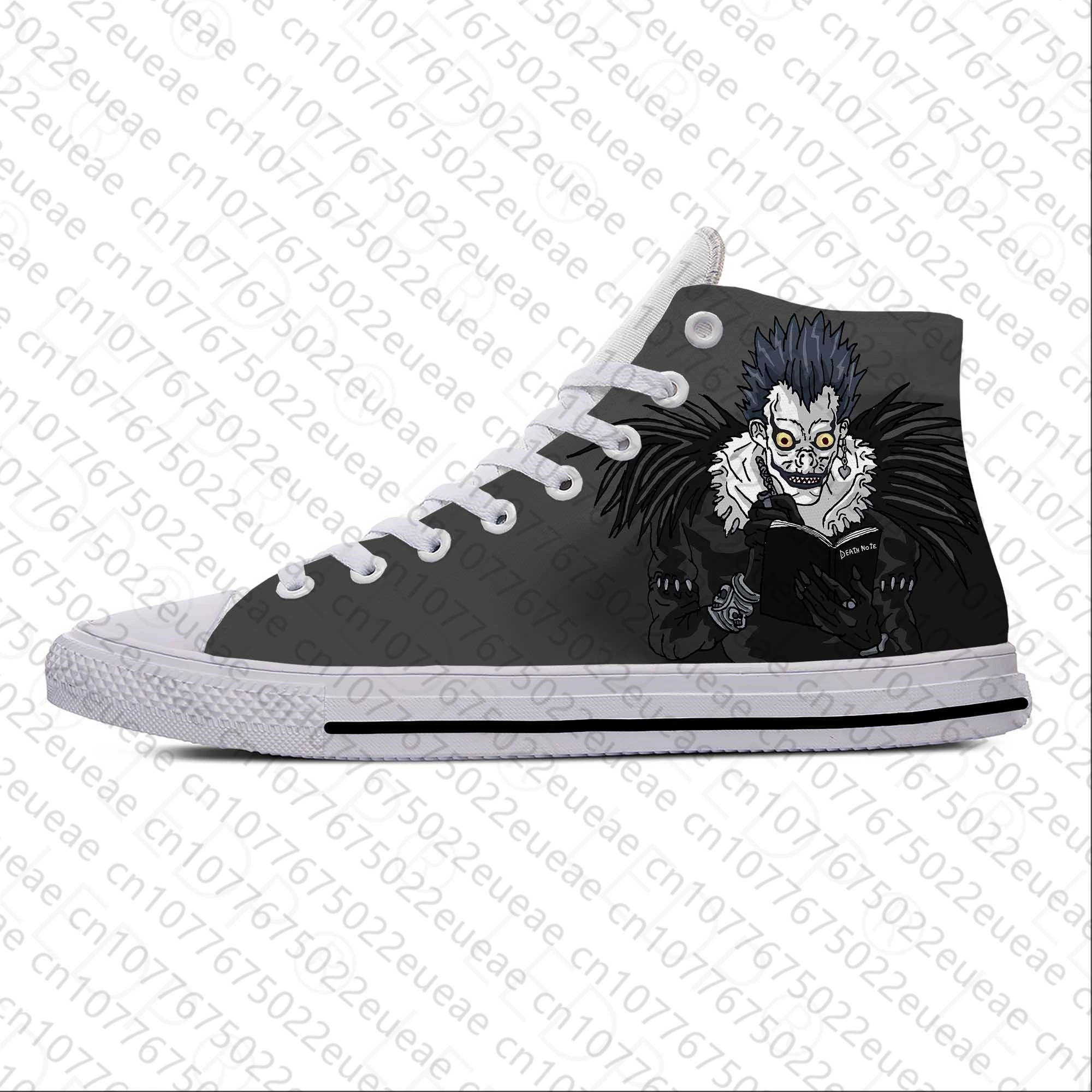 Japanese Anime Manga Demon Death Note Ryuk Funny Casual Cloth Shoes High Top Lightweight Breathable 3D Print Men Women Sneakers