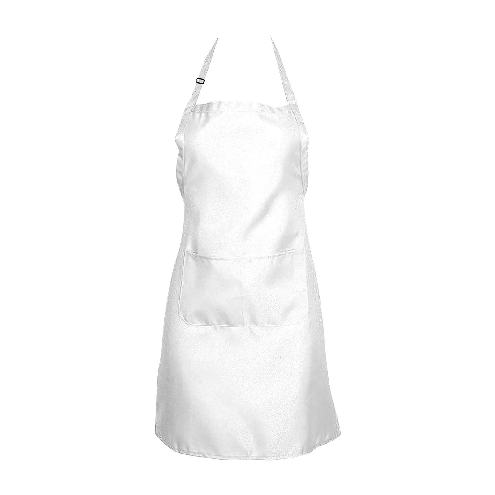 Adjustable Neckband Waistline Solid Apron Convenient Front Pocket Foldable Soft Wear-resistant Overalls For Home Kitchen Garden