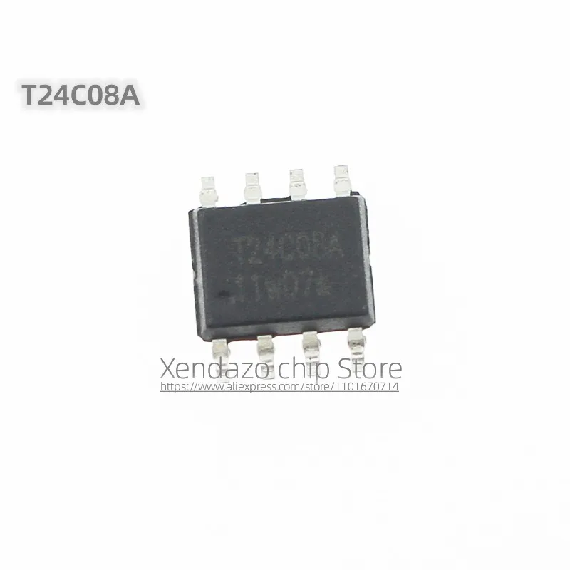 10pcs/lot T24C08A 24C08A 24C08 SOP-8 package Original genuine Memory chip