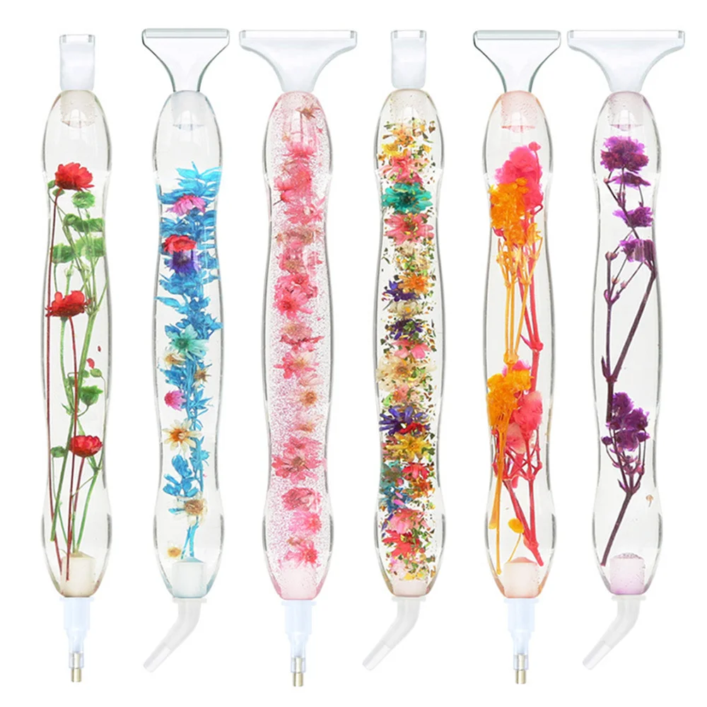 

Diamond Painting New Style Drill Pen Resin Dried Flower Pen DIY Simulation Flower Drill Pen 5D Diamond Embroidery Tool Set