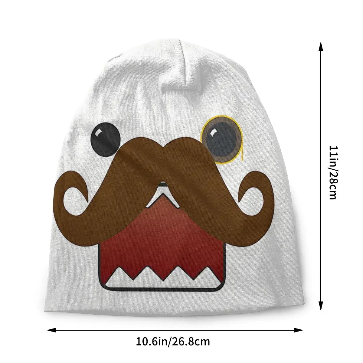 Mustache Anime Domo Kun Autumn Female Thin Beanies Outdoor Unisex Skullies Bonnet Hats