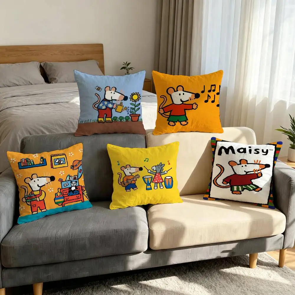 Maisey Mouse Comfortable soft Pillow Case for Sofa Living Room Home Decor Protective Covers