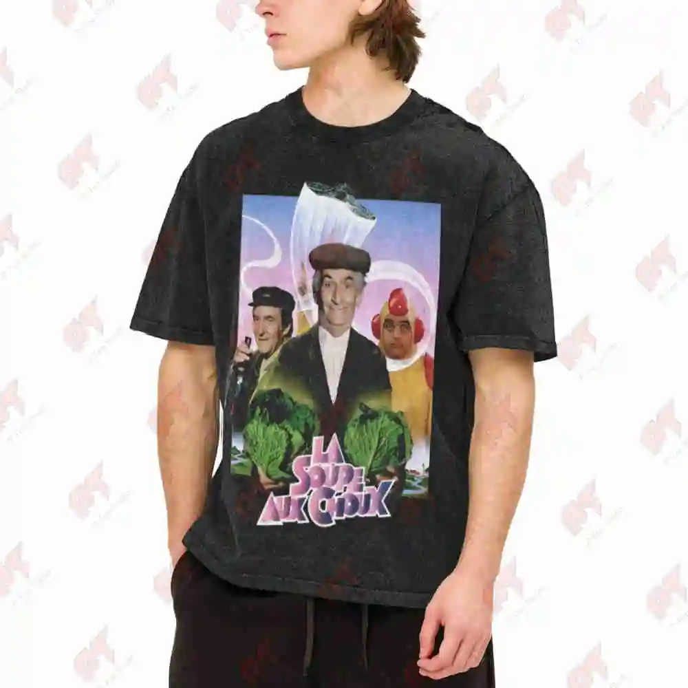 Cabbage Soup Vintage Washed Tee Pure Cotton T-Shirt