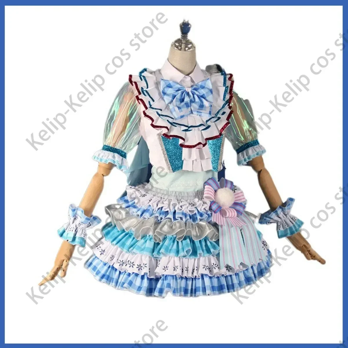 Anime Pripara Manaka Laala Cosplay Costume Wig Blue Lolita Dress Pengpeng Skirt Woman Sexy Lovely Carnival Birthday Party Suit