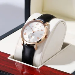2024 New Women Watch Fashion Simplicity Rose Gold Timing Simulation Clock Original Quartz Movement Watch for Women Dropshipping