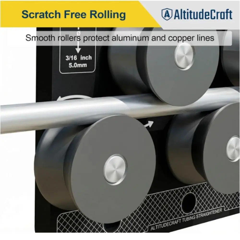 Aluminium Fuel Line Straightener Rust Resistant Black Tubing Straightener Water Resistant Soft Aluminum Pipe Straightener